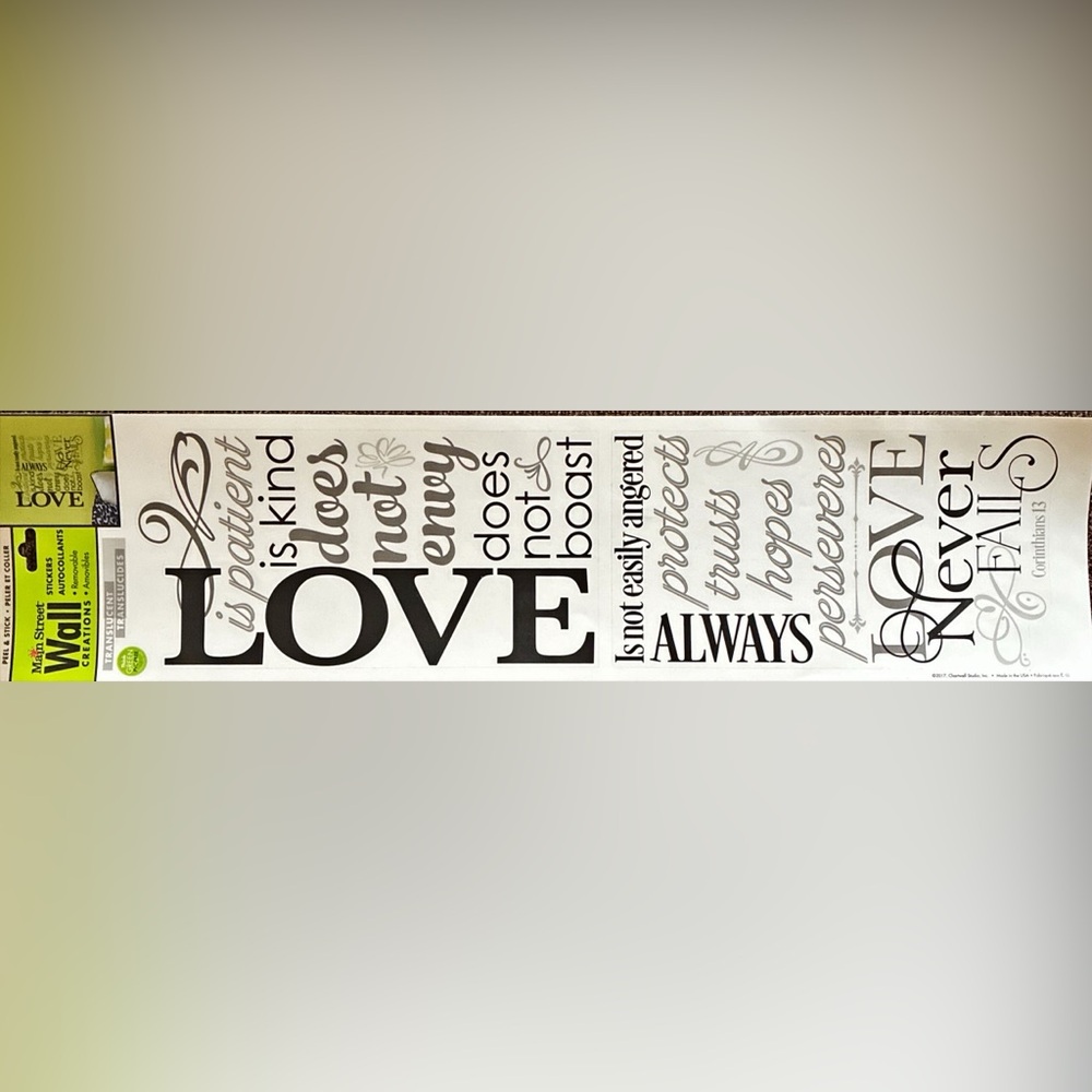 Main Street Wall Creations LOVE Infinity Wall Del Removable Vinyl  Sticker USA - Picture 2 of 11